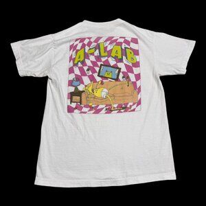 Alab Crashers Cat Dog Cotton Comedy White Logo Shirt‎ Adult Medium